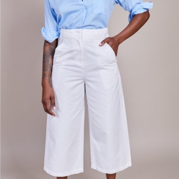 Tibi White Wide Leg Pants Trousers - Picture 6 of 6